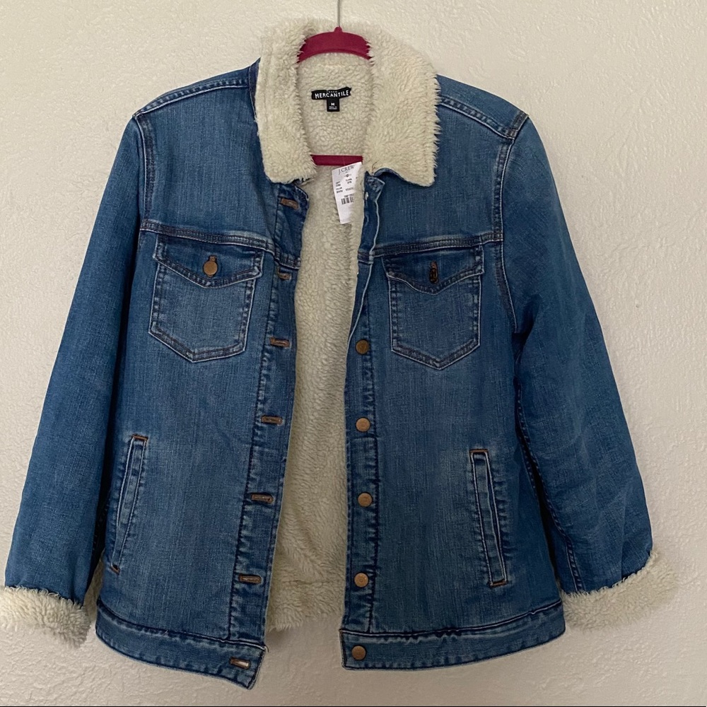 NWT j crew mercantile lined Jean jacket